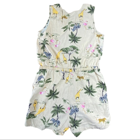 ON Linen Blend Girls Romper Safari - Picture 5 of 5